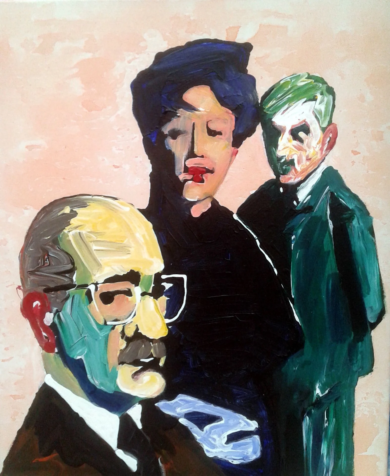 Retrato de Rothko, Kooning y Hedda Sterne